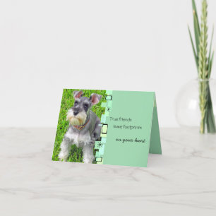 Kort för hälsning för Schnauzervalpfödelsedag
