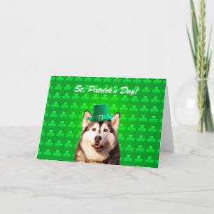 Kort för hälsning för siberian huskyst patricks