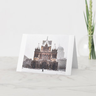 Kort för hälsning för snö för Boston Trinitykyrka