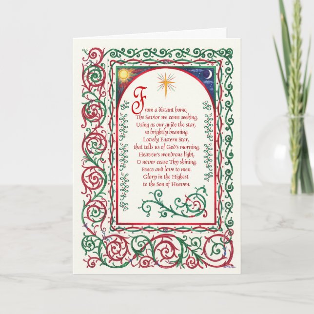 Kort för hälsning för stjärna för jul~ älskvärda (Framsida)