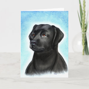 Kort för hälsning för svart för Labrador Retriever