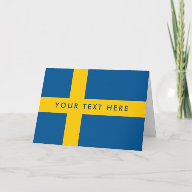 Kort för hälsning för svenskflagga beställnings- (Framsida)