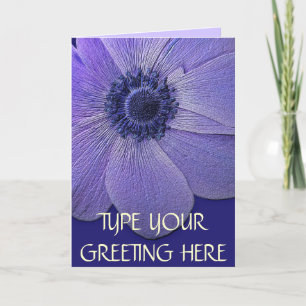 Kort för hälsning för tackkortblåa blommor