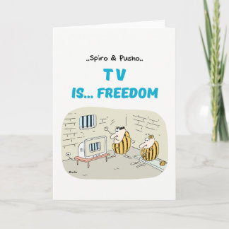 Kort för hälsning för tecknader för Spiro & Pusho