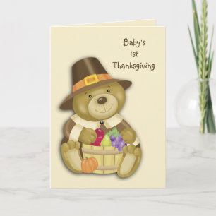 Kort för hälsning för thanksgiving för babybjörn