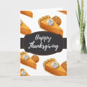 Kort för hälsning för thanksgiving för paj för