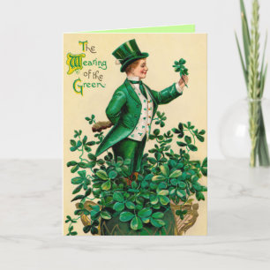 Kort för hälsning för vintage för St. Patricks