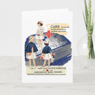 Kort för hälsning för vintageamerikanRöda kor