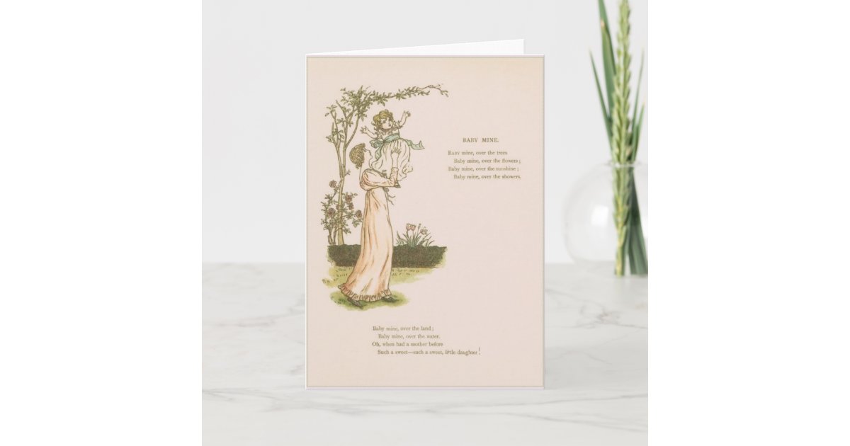 Kort For Halsning For Vintagemor Och Babydotter Zazzle Se