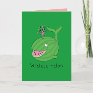 Kort för hälsning för Whaletermelon roligt
