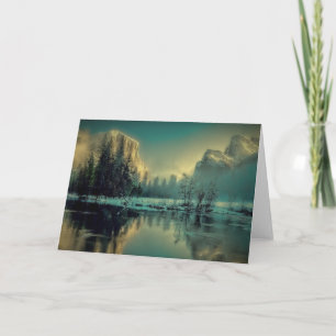 Kort för hälsning för Yosemite nationalpark tomt