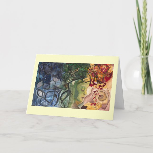 Kort för hälsning: "Hjort kvinna" (Framsida)