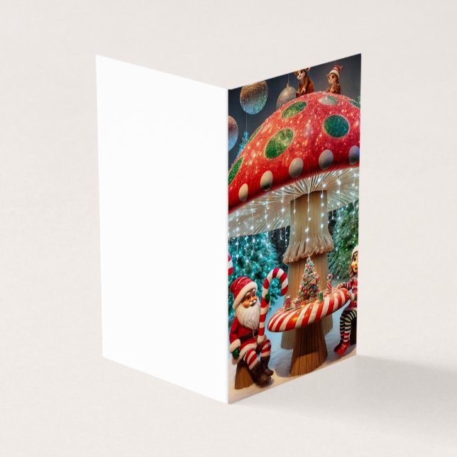 Kort för hälsning: julsvampdesign (Utsida)