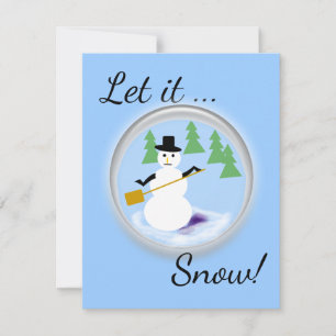 Kort för hälsning - Låt det snöa Snögubbe
