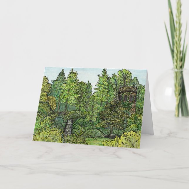 Kort för hälsning - Longwood Gardens Clock Torn (Framsida)