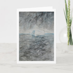 Kort för hälsning - målning "Iceberg"