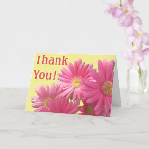 Kort för hälsning - Mörk Rosa Gerbera Daisy