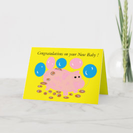 Kort för hälsning/Nyfödd bebis