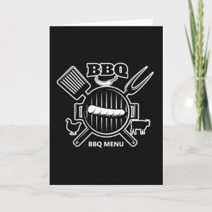 Kort för hälsning på BBQ-menyn