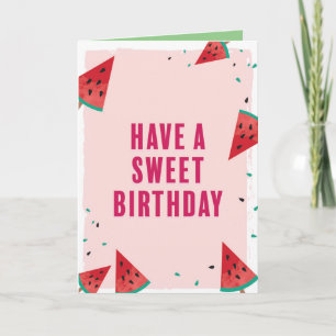Kort för hälsning på Watermelon Birthday