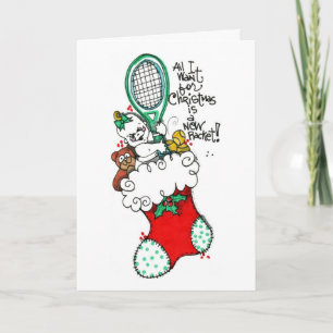 Kort för hälsning - Racket för jul
