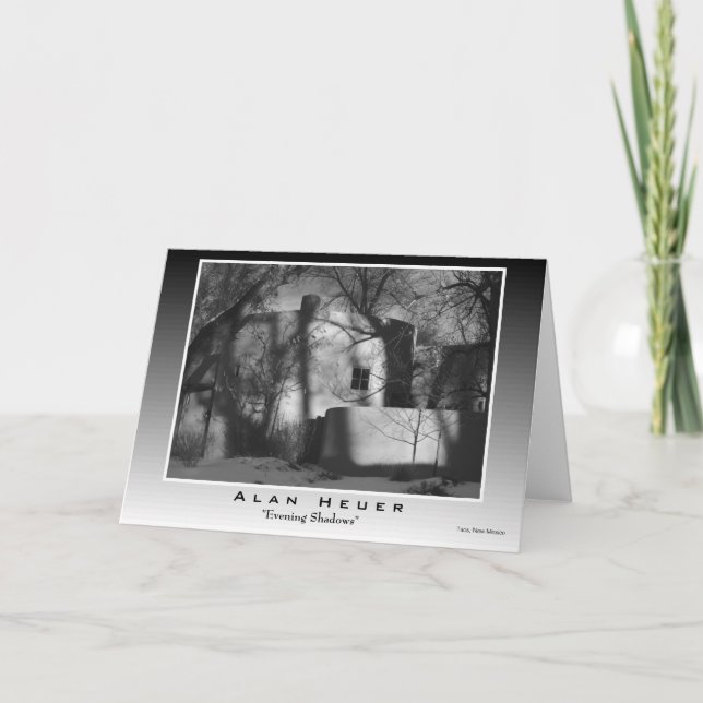 Kort för hälsning - "Skuggor på kvällar" (Framsida)