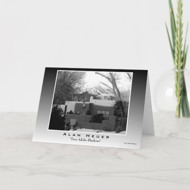 Kort för hälsning - "Taos Adobe Shadows" (Framsida)