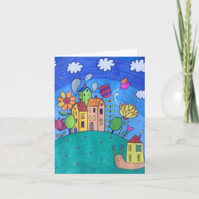 Kort för hälsning - vi har Flyttat (Framsida)