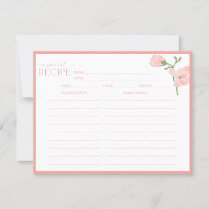 Kort för hämtning av Blommigt för elegant Peach-
