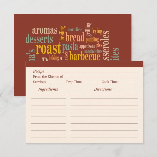 Kort för hämtning av Land-recept för komprimerad U (Fram/baksida)