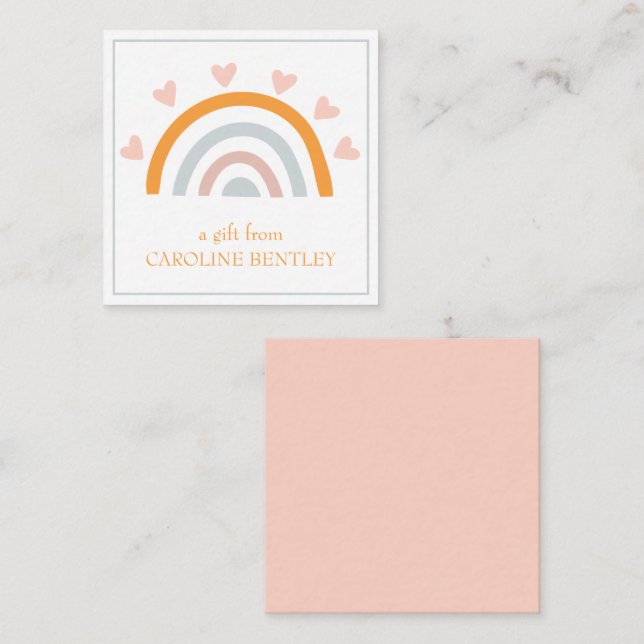 Kort för Hand plockade regnbåge i djurutrymme (Fram/baksida)