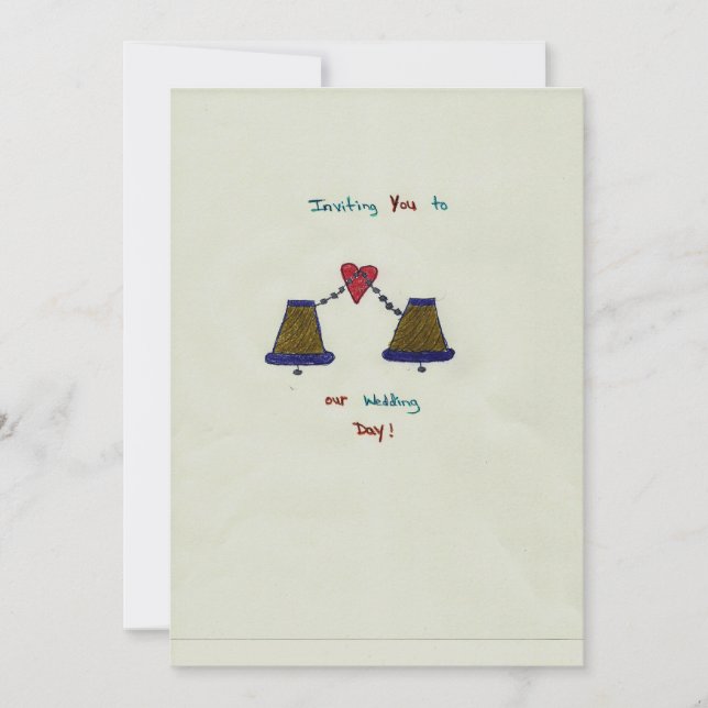 Kort för hand plockadebröllopinbjudan (Framsida)