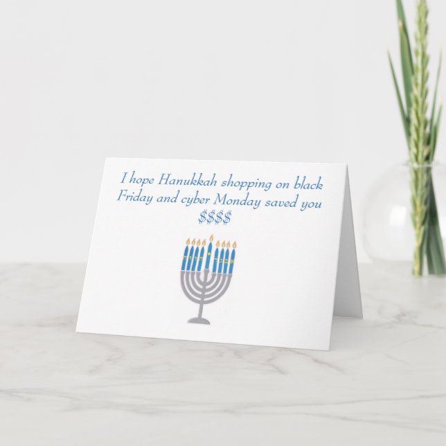 Kort för Hanukkah humorhälsning (Framsida)