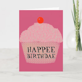 Kort för Happee Birthdae tårtafödelsedag