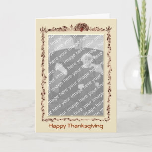 Kort för happy thanksgivingfotomall