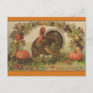 Kort för happy thanksgivingvintagekonst