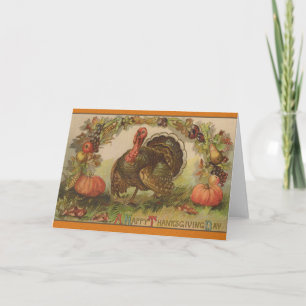 Kort för happy thanksgivingvintagekonst