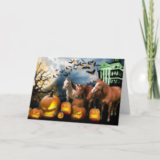 Kort för hästHalloween hälsning