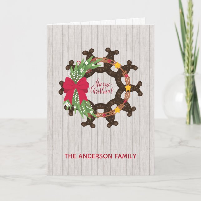 Kort för hästskons Helgdag för krans (Framsida)