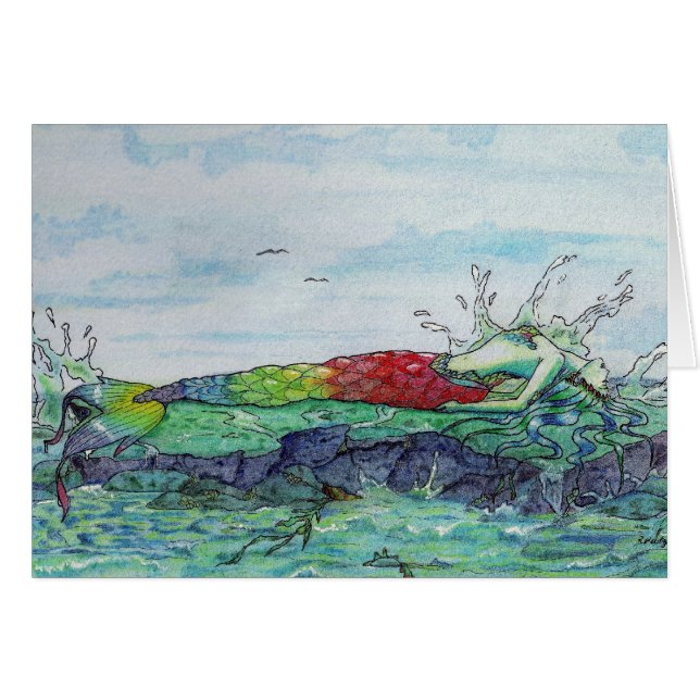 Kort för havsstänksjöjungfru (Framsidan Horizontal)