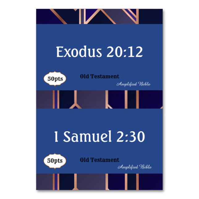Kort för hedersspel (Baksidan)