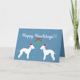 Kort för helgdag för anpassadeBedlington Terrier