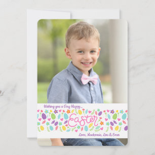 Kort för helgdag för foto för påskbaner 2