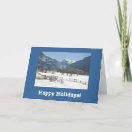 Kort för helgdag för foto för Ridgway dalvinter