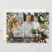 Kort för helgdag för fullt foto för vitjul