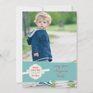 Kort för helgdag för julmeddelandefoto