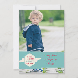 Kort för helgdag för julmeddelandefoto