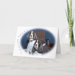 Kort för helgdag för Spaniels för engelsk Springer