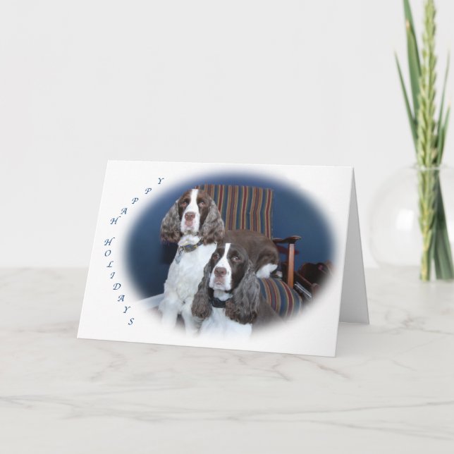 Kort för helgdag för Spaniels för engelsk Springer (Framsida)