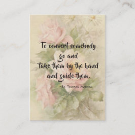 Kort för heliga för St Thomas Aquinas